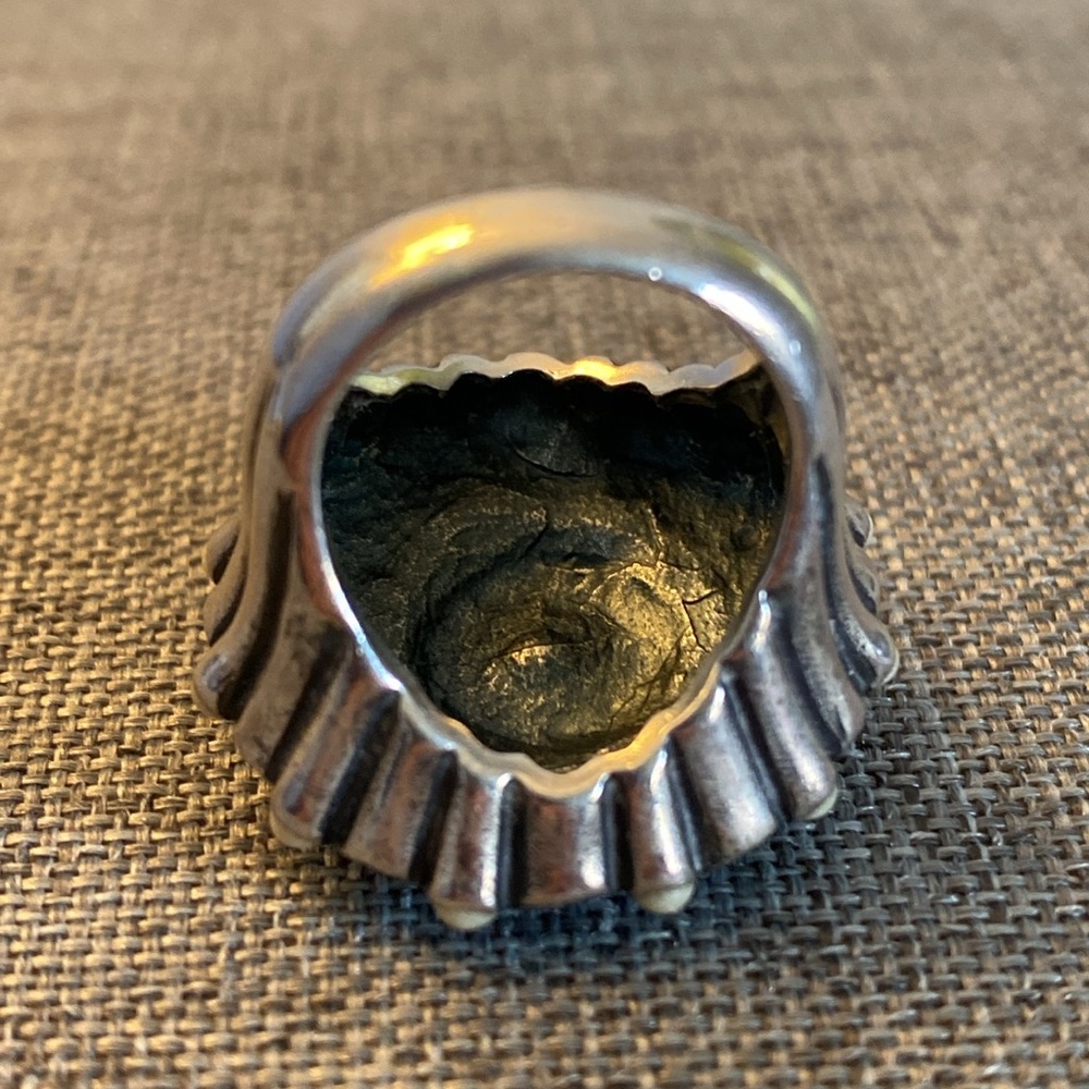 Silver Art Deco Vintage Ring (6) - Picture 3 of 5